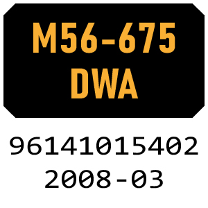 McCulloch M56-675 DWA - 96141015402 - 2008-03 Rotary Mower Parts