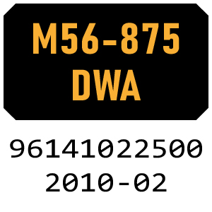 McCulloch M56-875 DWA - 96141022500 - 2010-02 Rotary Mower Parts