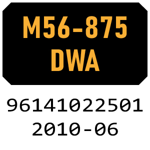 McCulloch M56-875 DWA - 96141022501 - 2010-06 Rotary Mower Parts