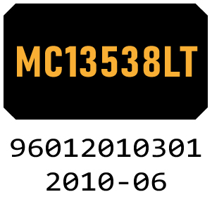 McCulloch MC13538LT - 96012010301 - 2010-06 Ride On Mower Parts