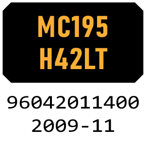 McCulloch MC195H42LT - 96042011400 - 2009-11 Ride On Mower Parts