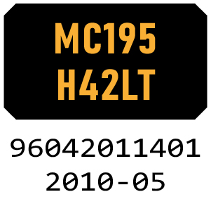 McCulloch MC195H42LT - 96042011401 - 2010-05 Ride On Mower Parts
