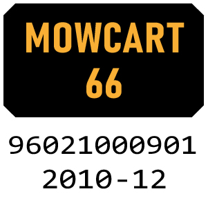 McCulloch MOWCART 66 - 96021000901 - 2010-12 Ride On Mower Parts McCulloch MOWCART 66 - 96021000901 - 2010-12 Ride On Mower Parts