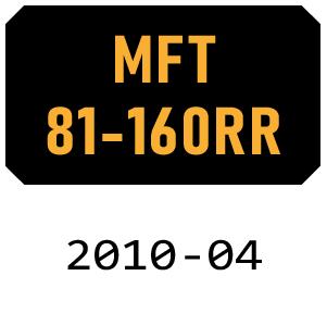 McCulloch MFT 81-160 RR - 2010-04 Tiller Parts