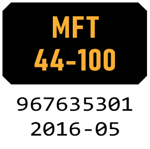 McCulloch MFT44 100 - 967635301 - 2016-05 Tiller Parts