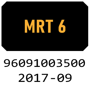 McCulloch MRT6 - 96091003500 - 2017-09 Tiller Parts