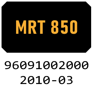 McCulloch MRT850 - 96091002000 - 2010-03 Tiller Parts