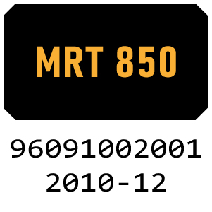 McCulloch MRT850 - 96091002001 - 2010-12 Tiller Parts