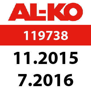 AL-KO Highline 526 VSi - 119738: 11.2015 - 7.2016