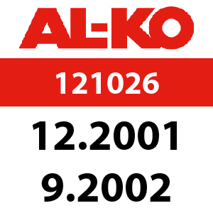 AL-KO Classic 40 B - 121026: 12.2001 - 9.2002