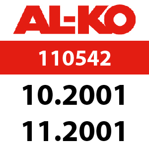 AL-KO Concord 5300 BR - 110542: 10.2001 - 11.2001