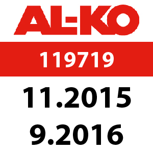 AL-KO Easy-Mow 4610 HPD - 119719: 11.2015 - 9.2016