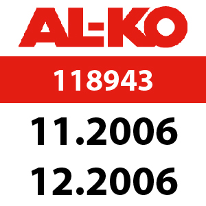 AL-KO Easy-Mow 4700 HW - 118943: 11.2006 - 12.2006