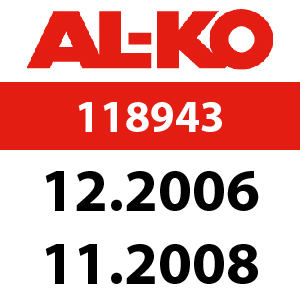 AL-KO Easy-Mow 4700 HW - 118943: 12.2006 - 11.2008