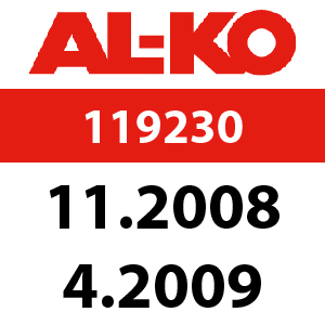 AL-KO Easy-Mow 5250 HWS - 119230: 11.2008 - 4.2009
