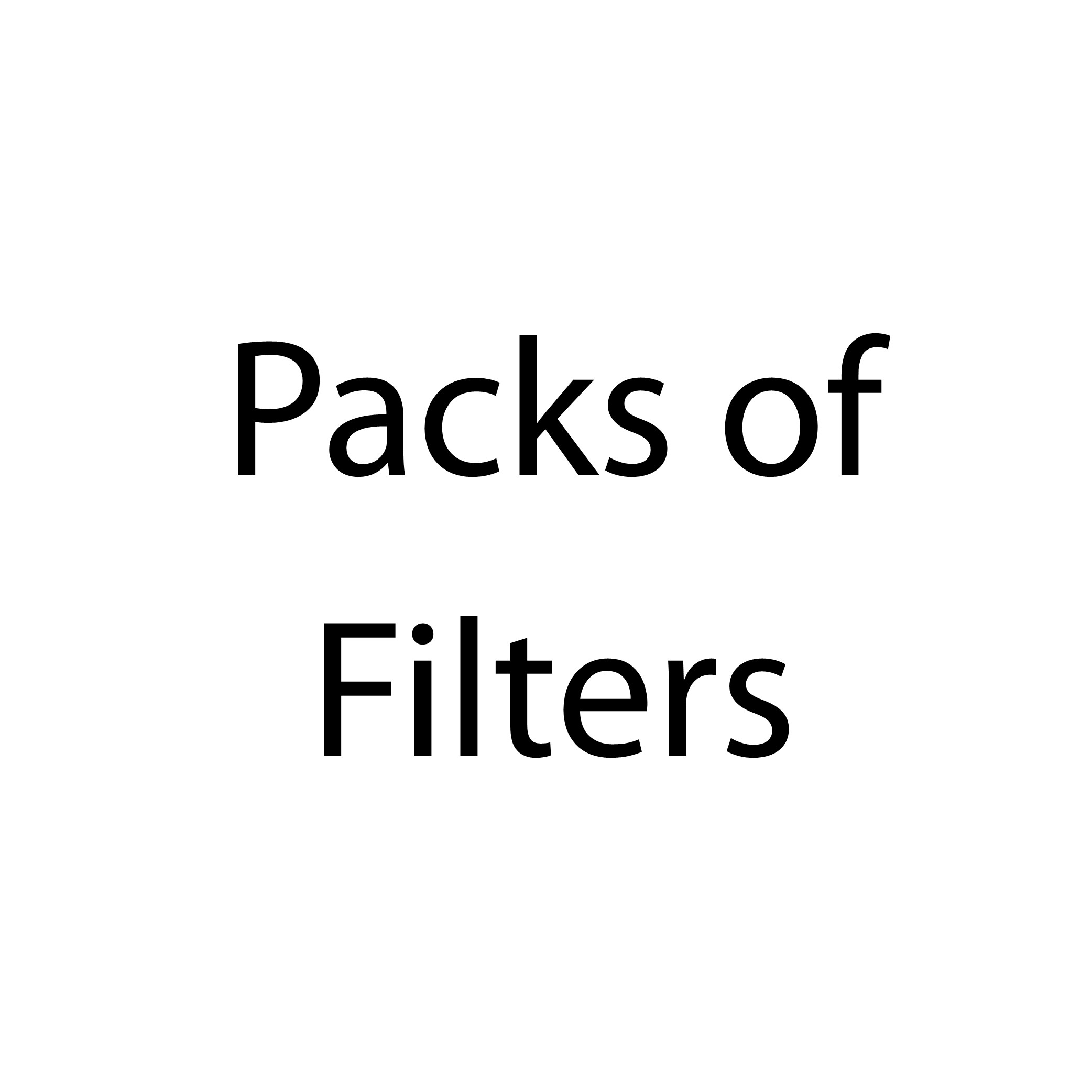 Packs Of Filters