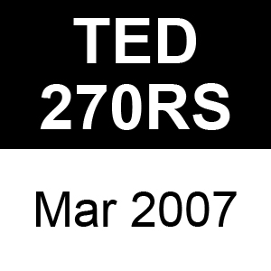 Tanaka TED-270RS - Mar 2007 Parts