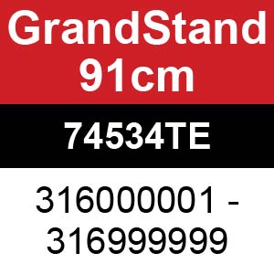Toro GrandStand 91cm - 74534TE (316000001 - 316999999)