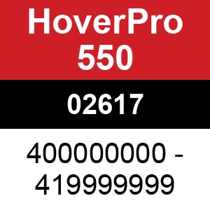 Toro HoverPro 550 - 02617 (400000000 - 419999999)