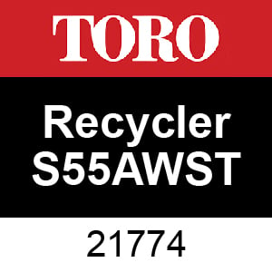 Toro Recycler S55AWST 55cm Lawn Mower with SmartStow Model #: 21774 Serial #: 412900000 - 999999999