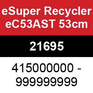 Toro eSuper Recycler eC53AST 53cm - 21695 (415000000 - 999999999)