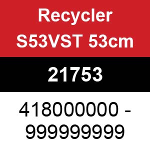 Toro Recycler S53VST 53cm - 21753 (418000000 - 999999999)