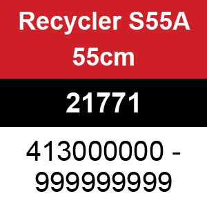 Toro Recycler S55A 55cm - 21771 (413000000 - 999999999)
