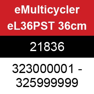 Toro eMulticycler eL36PST 36cm - 21836 (323000001 - 325999999)