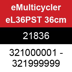 Toro eMulticycler eL36PST 36cm - 21836 (321000001 - 321999999)