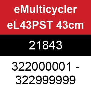Toro eMulticycler eL43PST 43cm - 21843 (322000001 - 322999999)