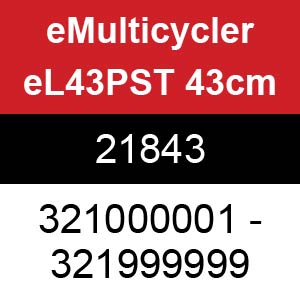 Toro eMulticycler eL43PST 43cm - 21843 (321000001 - 321999999)