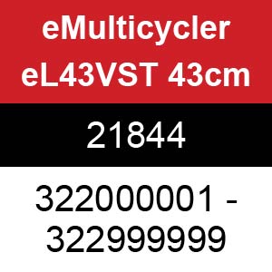 Toro eMulticycler eL43VST 43cm - 21844 (322000001 - 322999999)