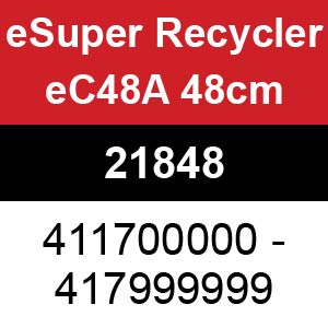 Toro eSuper Recycler eC48A 48cm - 21848 (411700000 - 417999999)