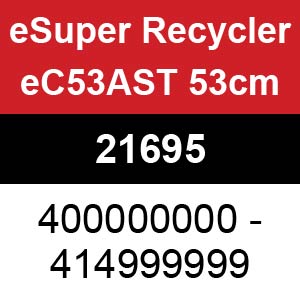 Toro eSuper Recycler eC53AST 53cm - 21695 (400000000 - 414999999)