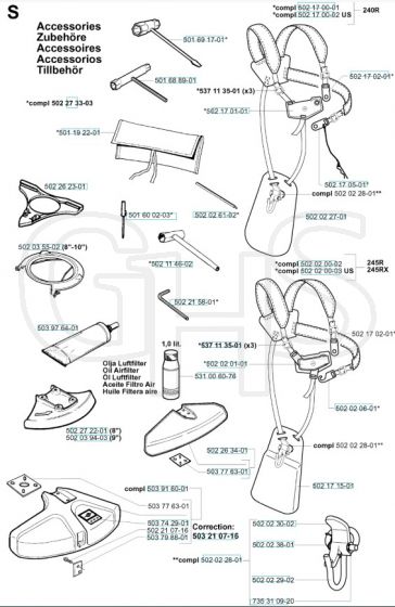 Husqvarna 240 - 2001-Current - Accessories
