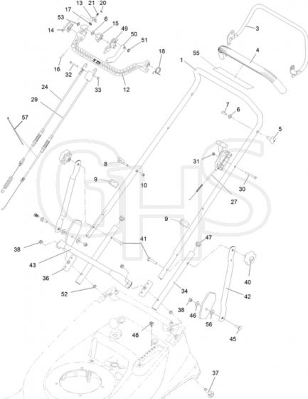 Hayter Harrier 48 Pro Autodrive FS - 479A (404000000 - 999999999) - Handlebar - Controls