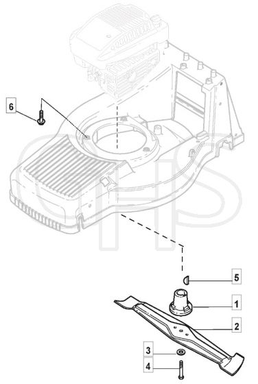 M4510 HP - 2008 - 292451043/M08 - Mountfield Rotary Mower Blade Diagram