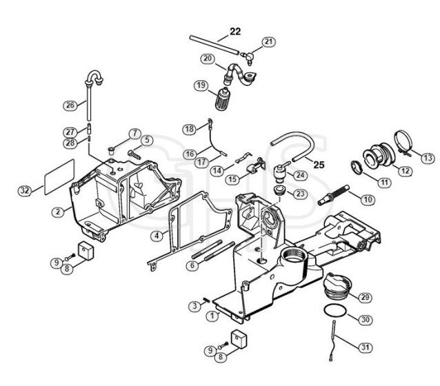 Genuine Stihl TS400 / D - Tank housing