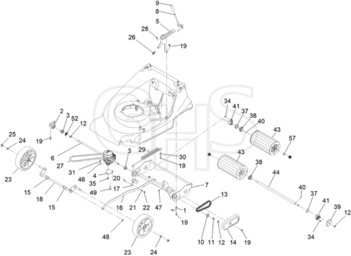 Hayter Harrier 48 Autodrive VS - 474A (404000000 - 406999999) - Traction - Suspension - Hoc