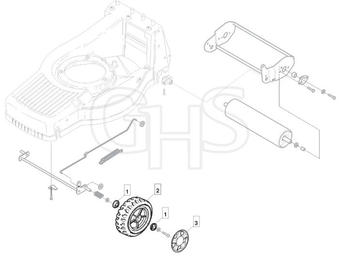 M5010 R PD - 2009 - 292505043/M09 - Mountfield Rotary Mower Wheels Diagram