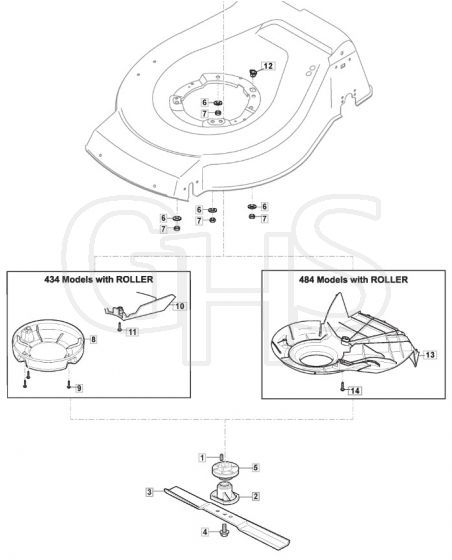 S42R PD Li - 2016 - 299439003/M16 - Mountfield Rotary Mower Blade Diagram