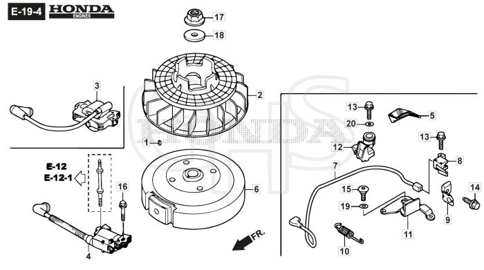 HP42 H - 2016-2017 - 295441038/BQ - Mountfield Rotary Mower Flywheel GCV160A0 S4 GB SD Diagram