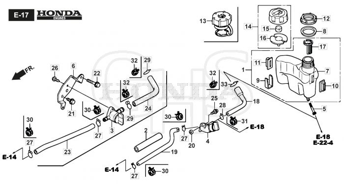 HP42 H - 2016-2017 - 295441038/BQ - Mountfield Rotary Mower Fuel Tank Diagram