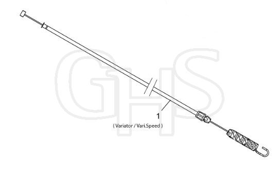Genuine MTD Speed Control Cable - 746-04439A