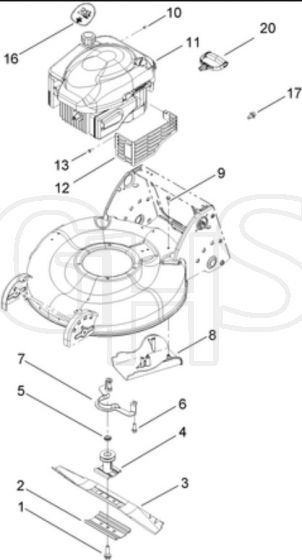 Hayter R53S - 448E (448E290000001 - 448E290000999) - Engine - Blade Assy