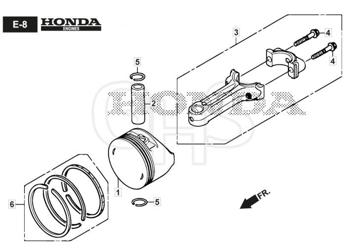SP505R V - 2021 - 294519038/M19 - Mountfield Piston Connecting Rod Diagram
