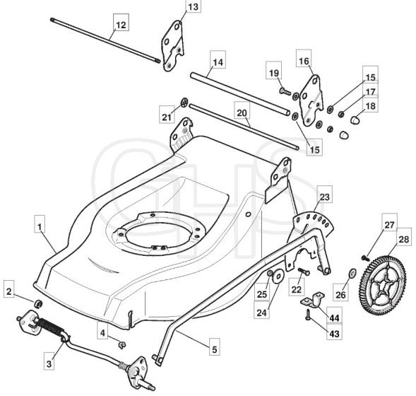 MLF 53 TRHGR - 2009 - 291537038/MFR - Mountfield Rotary Mower Deck Diagram