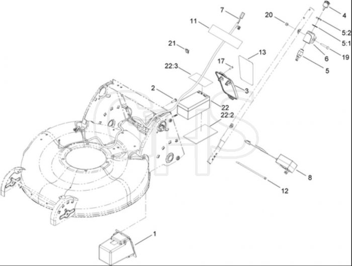 Hayter R53S - 448E (448E290000001 - 448E290000999) - Electrical Assy
