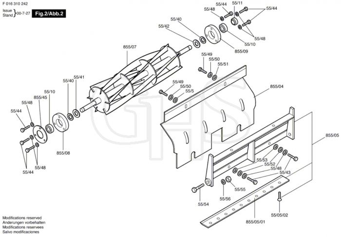 Atco Royale 30 - F016310242 - Cutter Assembly