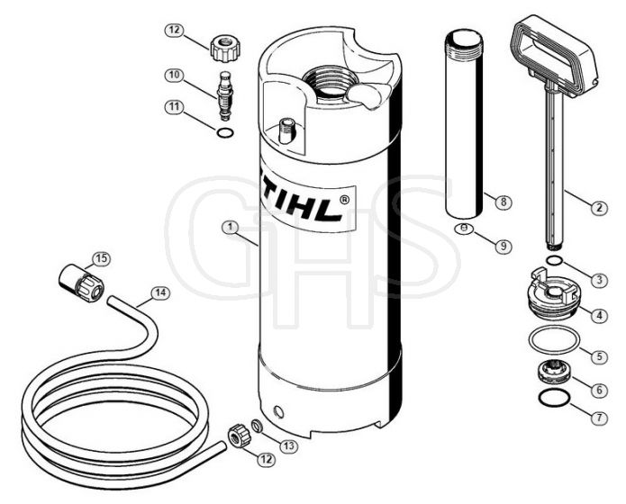 Genuine Stihl TS460 / S - Extras: Pressurized water container (28.2010)